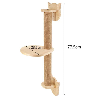 PawFolio Wall Mounted Wooden Cat Climbing Shelf PawFolio