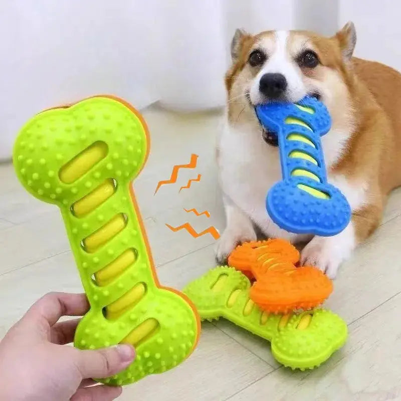 PawFolio Durable Rubber Chew Bone Toy for Dogs PawFolio