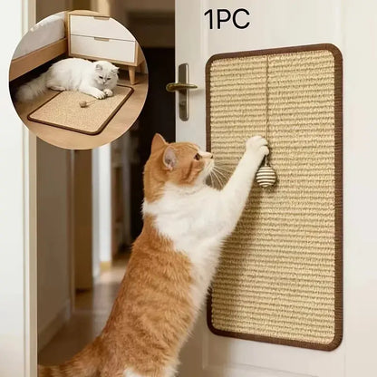 PawFolio Standing Sisal Cat Scratcher with Interactive Hanging Ball PawFolio