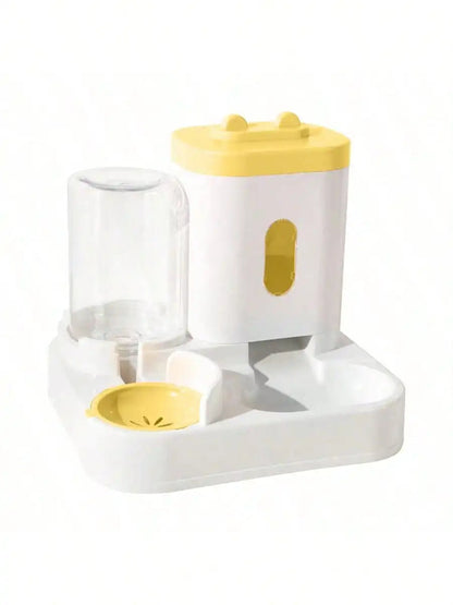 PawFolio Gravity Fed Automatic Cat Water Dispenser and Feeder 1 Pack