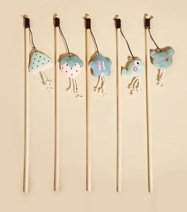 PawFolio Feather Teaser Wand Toy for Cats PawFolio