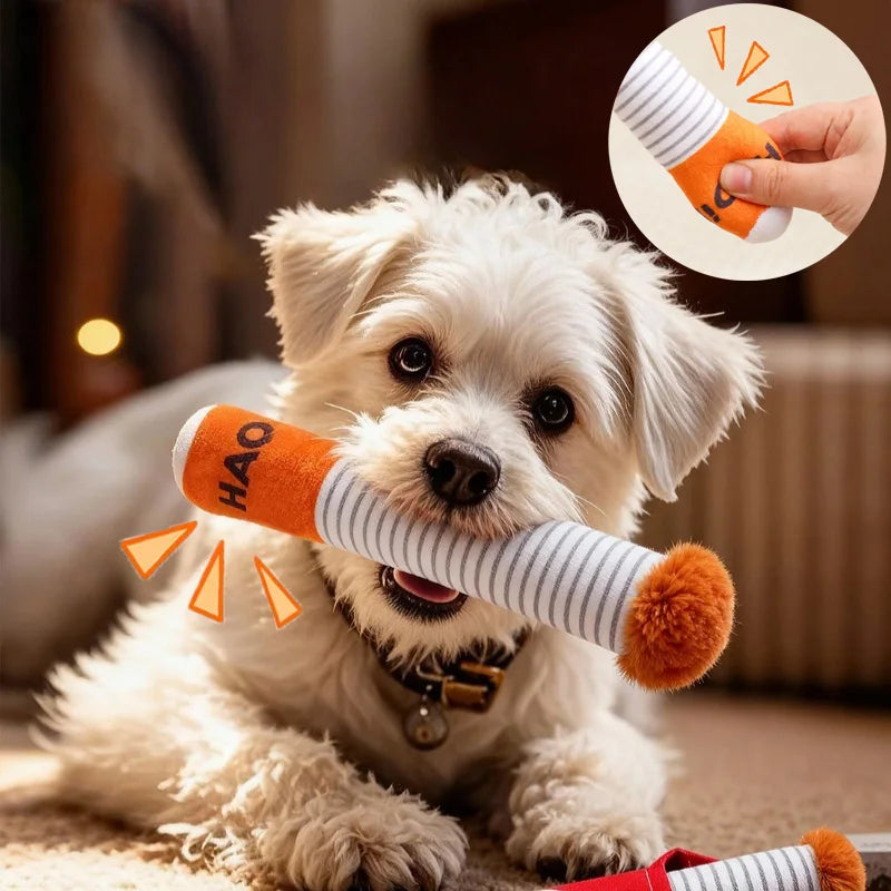 PawFolio Interactive Plush Squeaky Chew Toy for Dogs PawFolio