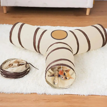 PawFolio Foldable Cat Tunnel Play and Hideaway Tube PawFolio