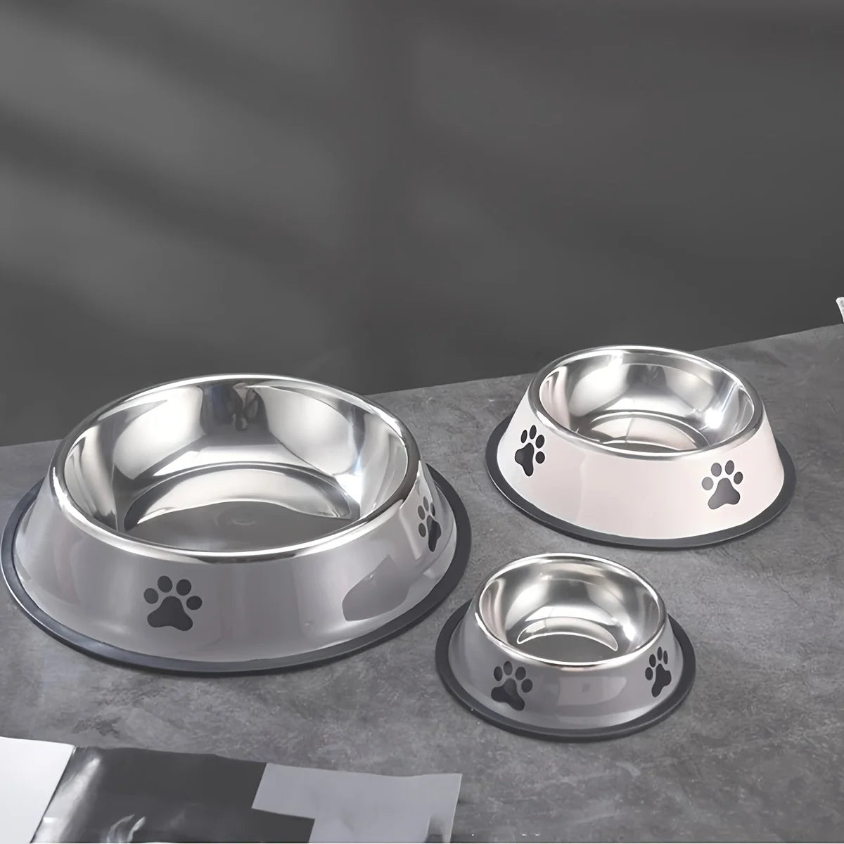 PawFolio Stainless Steel Anti Fall Pet Feeding Bowl