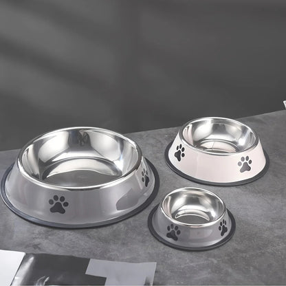 PawFolio Stainless Steel Anti Fall Pet Feeding Bowl