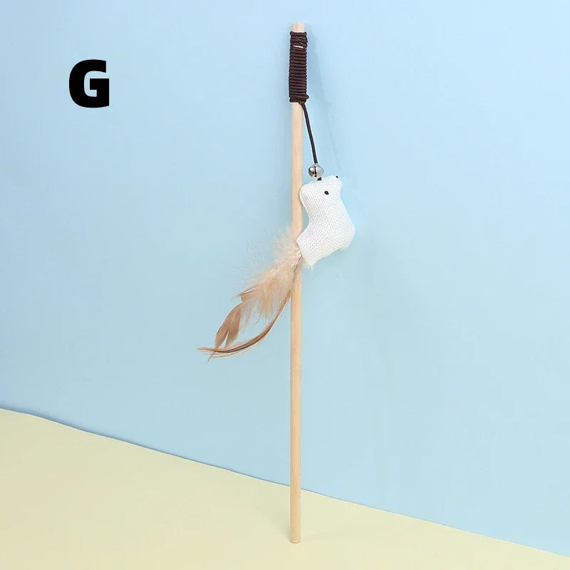 PawFolio Feather Teaser Wand Toy for Cats PawFolio