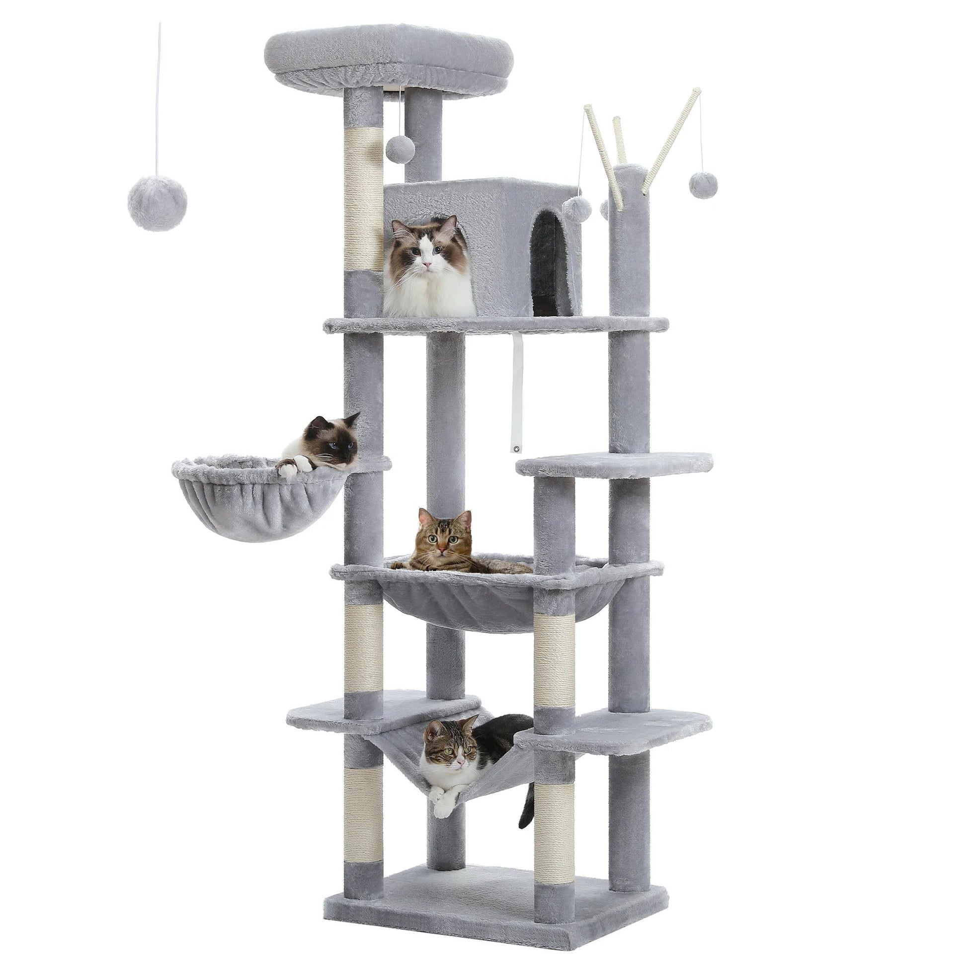 PawFolio Multi Level Cat Tree Tower for Indoor Cats PawFolio