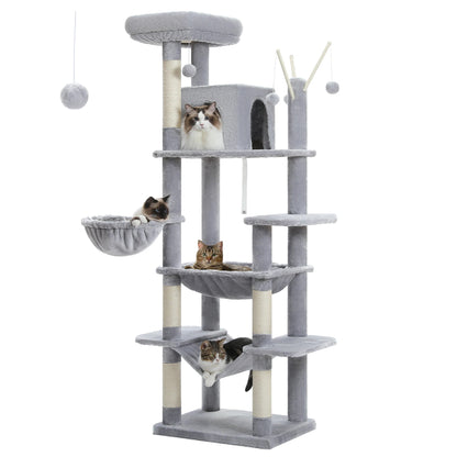 PawFolio Multi Level Cat Tree Tower for Indoor Cats PawFolio