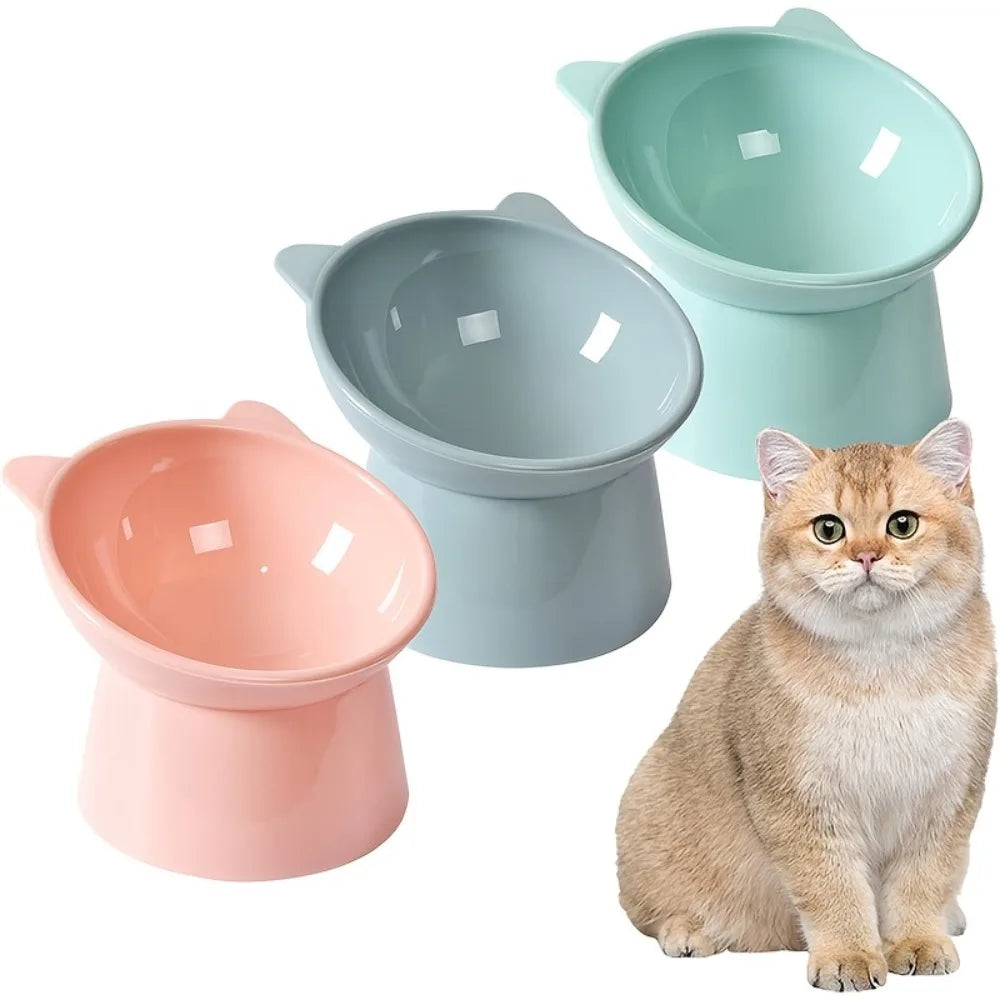 PawFolio Elevated Cat Ear Ceramic Feeding Bowl Set PawFolio