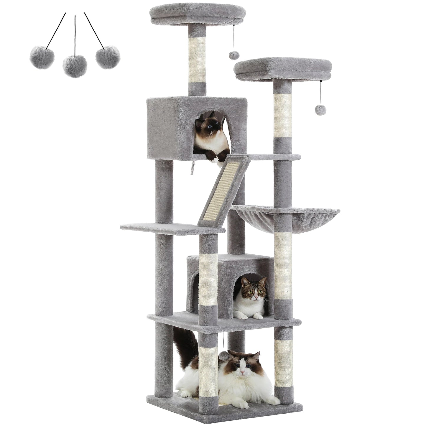 PawFolio Multi Level Cat Tree Tower for Indoor Cats PawFolio