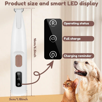 PawFolio LED Pet Paw Grooming Trimmer for Dogs PawFolio