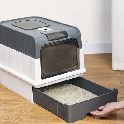 PawFolio Enclosed Anti Splash Cat Litter Box PawFolio