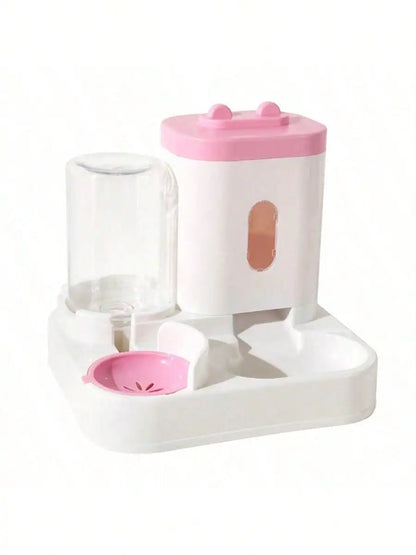 PawFolio Gravity Fed Automatic Cat Water Dispenser and Feeder 1 Pack