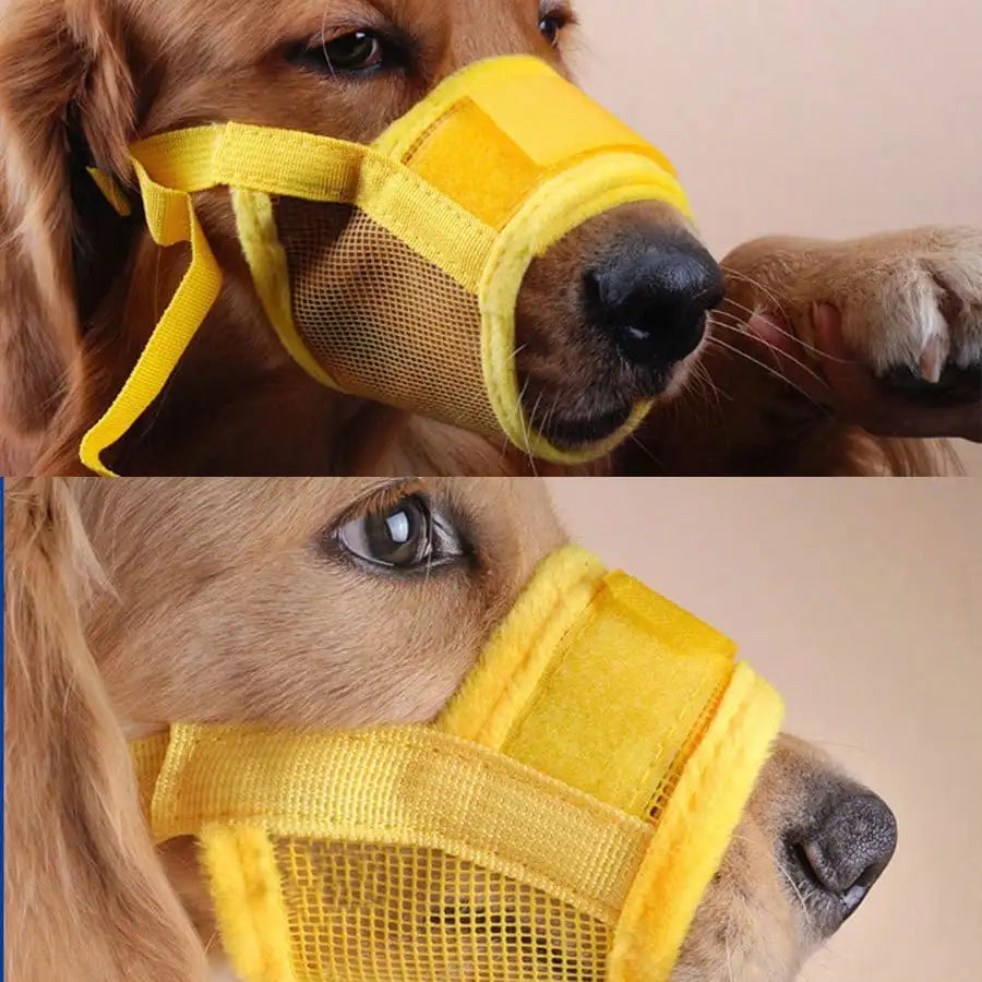PawFolio Adjustable Breathable Anti Bite Dog Muzzle