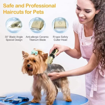 PawFolio Cordless Pet Grooming Hair Clipper Set PawFolio
