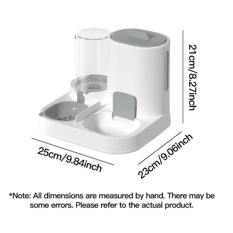 PawFolio Gravity Fed Automatic Cat Water Dispenser and Feeder 1 Pack PawFolio