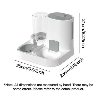 PawFolio Gravity Fed Automatic Cat Water Dispenser and Feeder 1 Pack PawFolio
