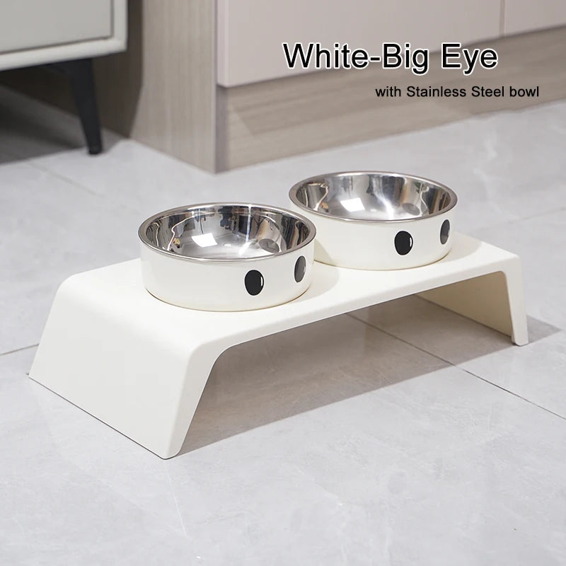 PawFolio Elevated Double Bowl Pet Feeder Stand PawFolio