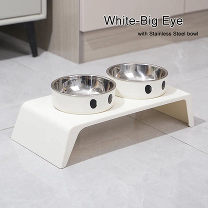 PawFolio Elevated Double Bowl Pet Feeder Stand PawFolio