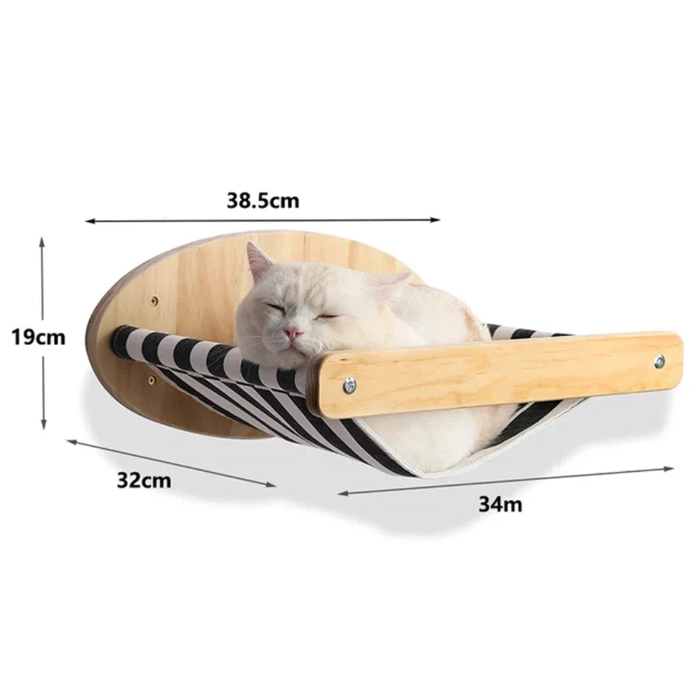 PawFolio Wall Mounted Wooden Cat Climbing Shelf PawFolio