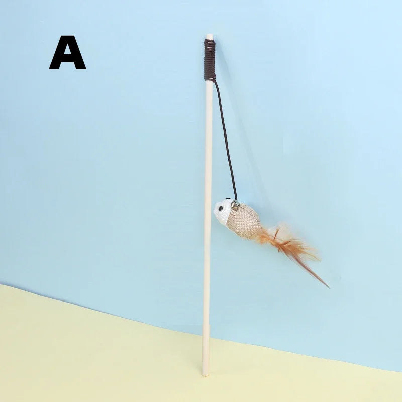 PawFolio Feather Teaser Wand Toy for Cats PawFolio